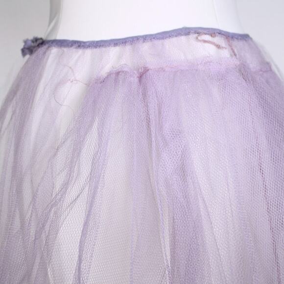 Vintage Net Crinoline Petticoat Slip Light Purple Waist Tie W26-28 L22 - Hey Viv - Picture 4 of 5